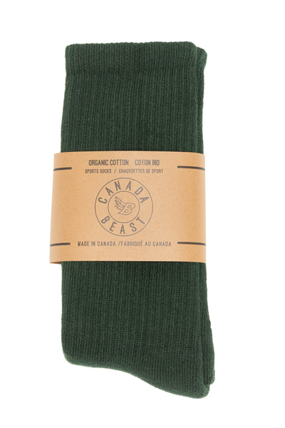 Organic Hunter Green Socks