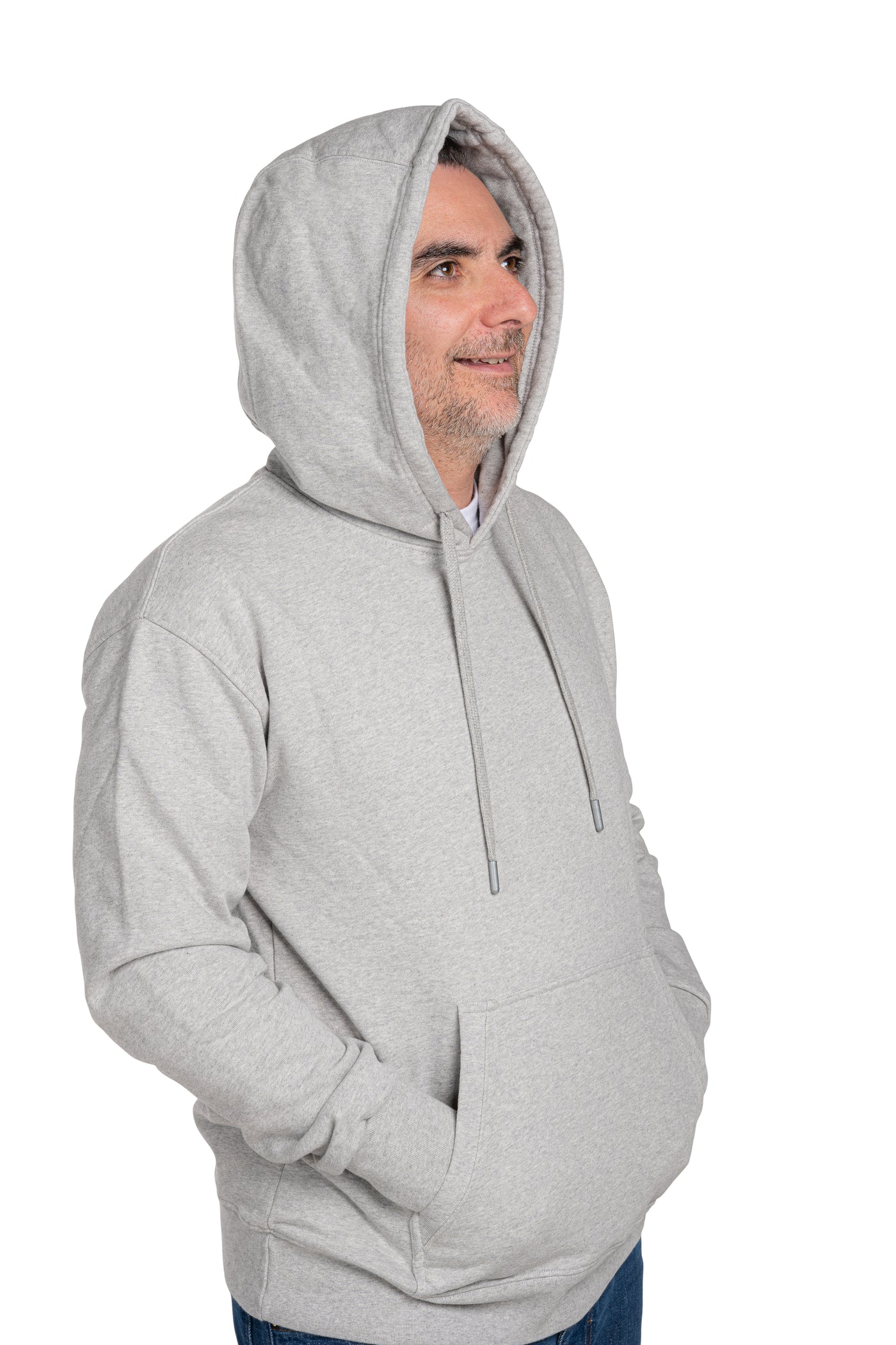 Unisex 100 % Premium Organic Cotton Gray Hoodie