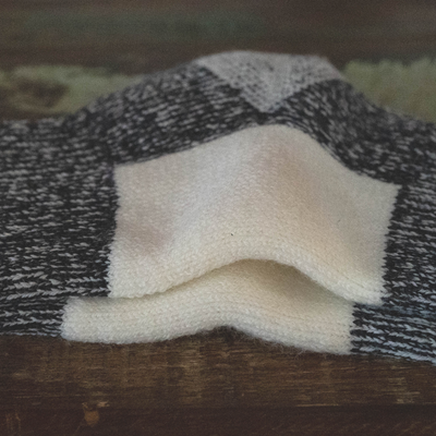 The Northern Beast merino wool socks -30C Cream - Canada Beast - made in Canada- bear caps - casquette ours - casquette Canada